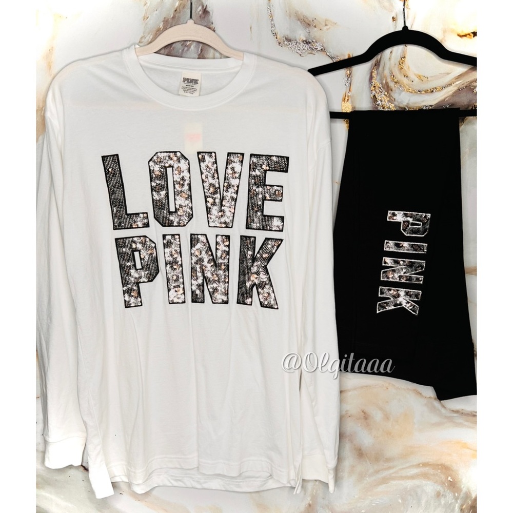 PINK NWT Bling Leopard Set